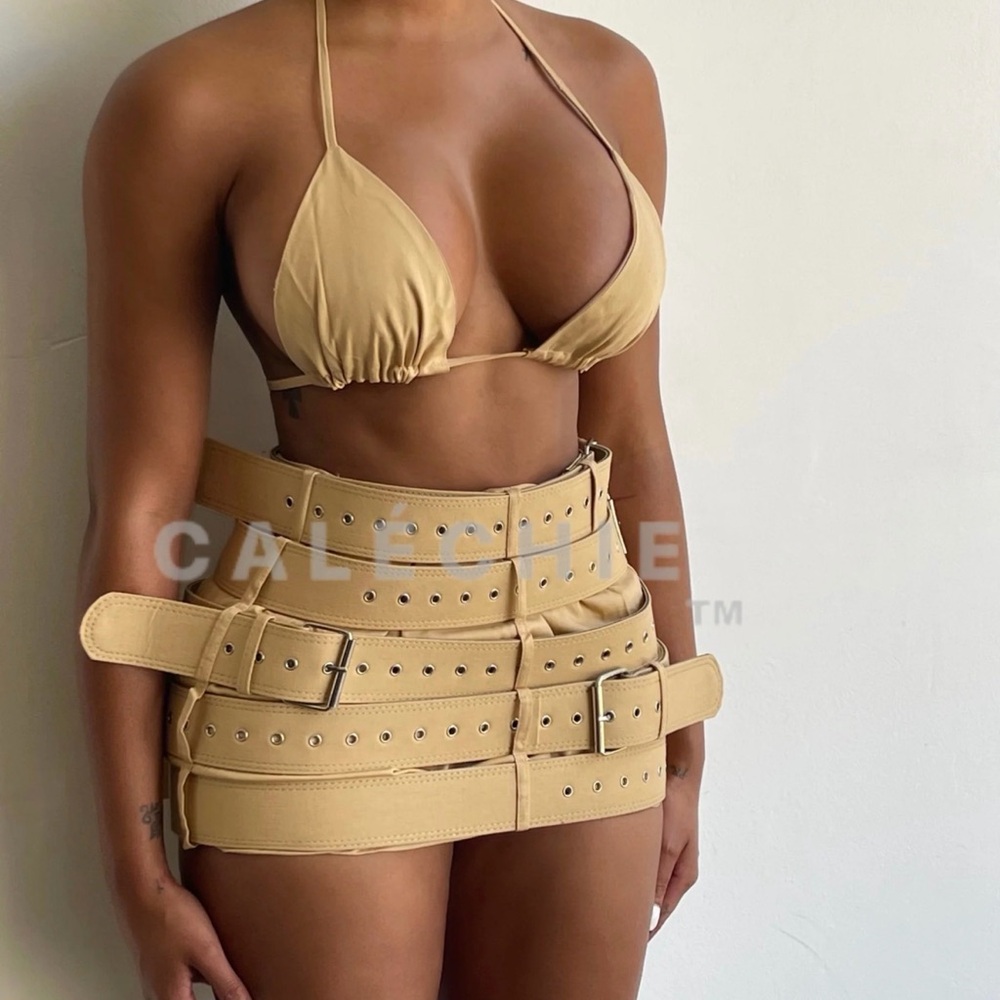 chic Tan Skirt Set